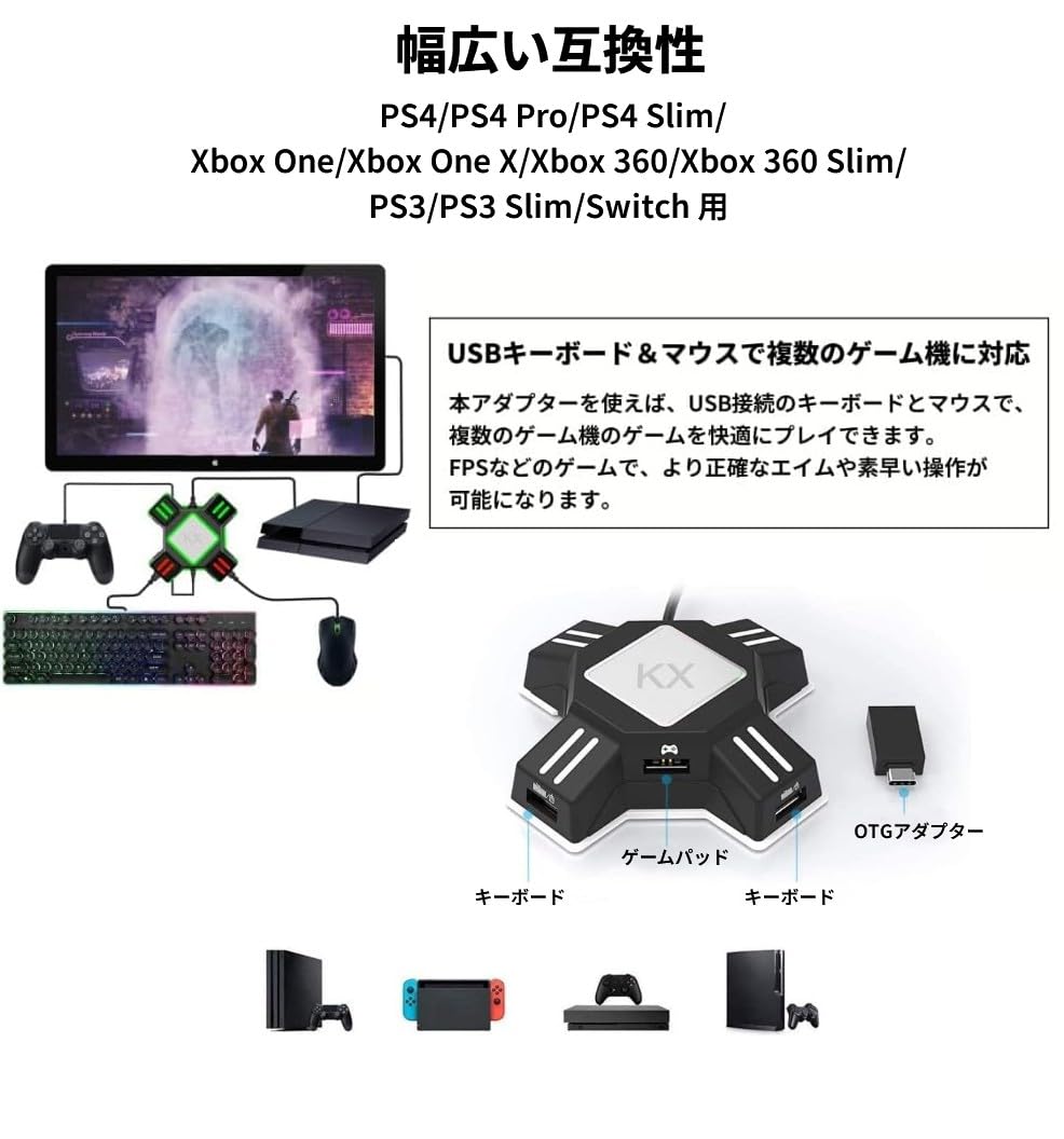 Amazon | リタプロショップ® キーボード・マウス接続アダプター 日本語